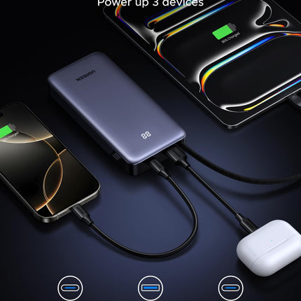 UGREEN Nexode Power Bank 20000mAh 45W Fast Charging with Built-in USB-C Cable