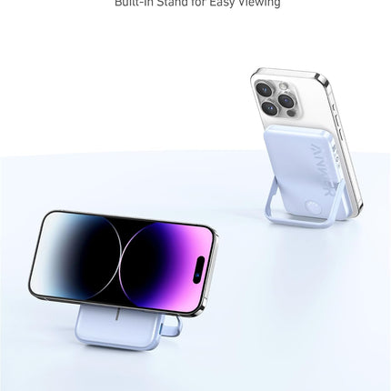 باور بانك Anker 322 PowerCore MagGo مغناطيسي بسعة 5000mAh — شحن لاسلكي للآيفون