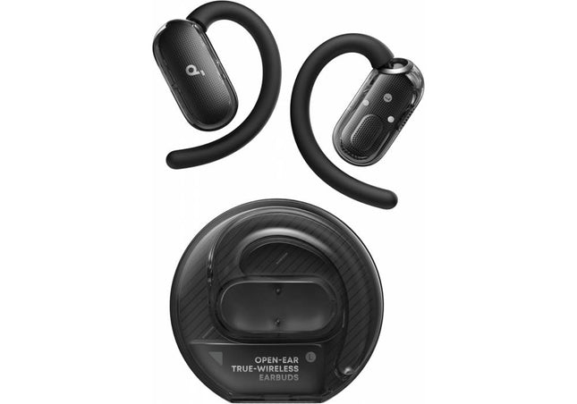 Soundcore V40i by Anker Open-Ear Headphones, Lidless Design Case, 4-Position Adjustable Ear Hooks, Rich Bass, IP55 Water Resistant, 21H Playtime, AI Clear Calls, Bluetooth 5.4