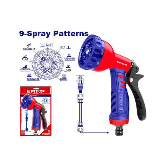 EMTOP ESNE10901 Multi-pattern Water Spray Nozzle