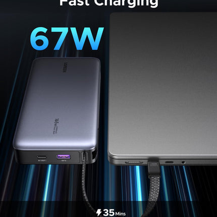 Ugreen 67W Power Bank 20000mAh Built-in Cable PB556