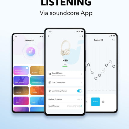 سماعات رأس Soundcore H30i لاسلكية فوق الأذن — صوت واضح وراحة خفيفة