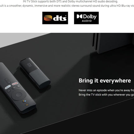 Xiaomi Mi TV Stick FHD — Android TV Streaming Stick (MDZ-24-AA)
