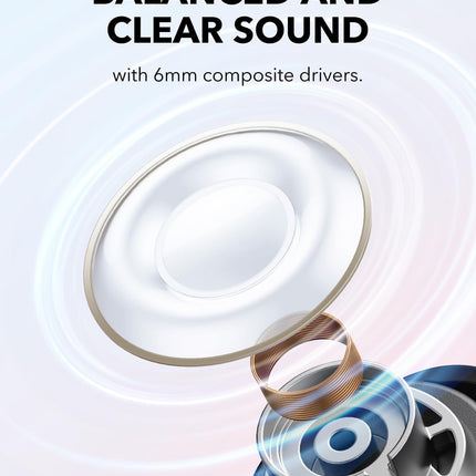 سماعات ساوند كور (Soundcore A30i) من أنكر - عازلة للضوضاء - تصميم مدمج وأنيق - بلوتوث 5.3 - وقت تشغيل 24 ساعة - أسود