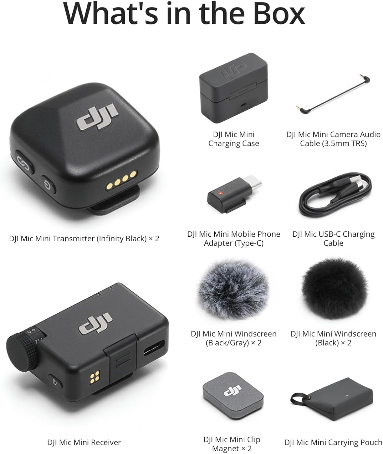DJI Mic Mini - نظام ميكروفون لاسلكي مدمج DJI Mic Mini - نظام ميكروفون لاسلكي مدمج