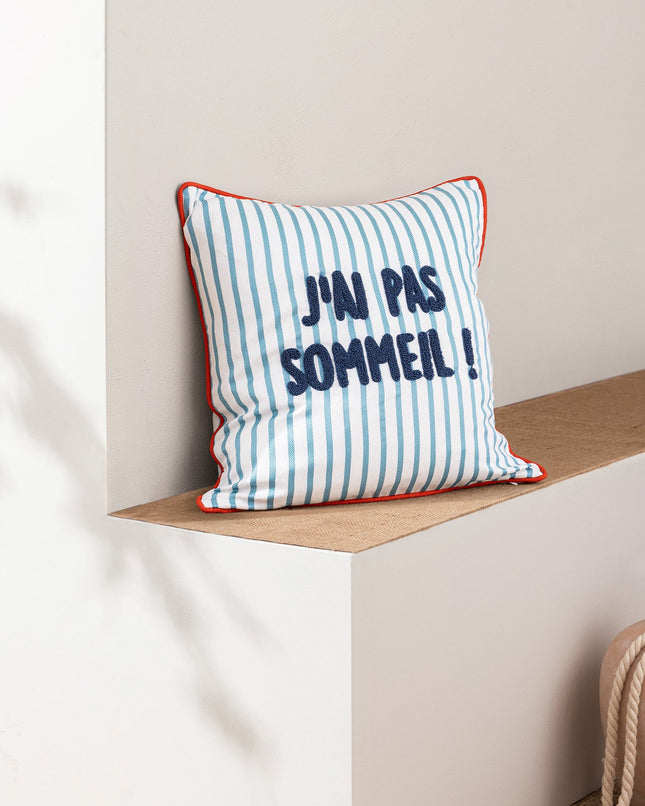 Sommeil Blue Cushion Cover – Soft Textured Home Decor