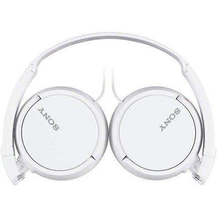 Sony MDR-ZX110AP Wired On-Ear Headphones with Mic - White