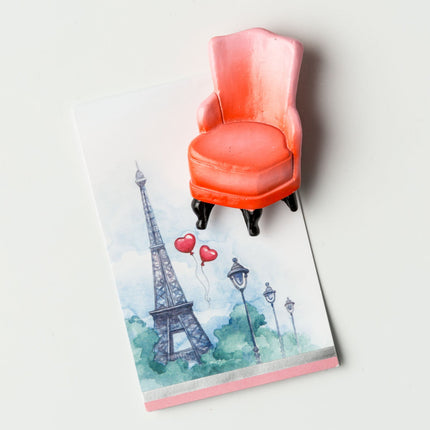 Madame Coco Armchair Seat Decorative Fridge Magnet