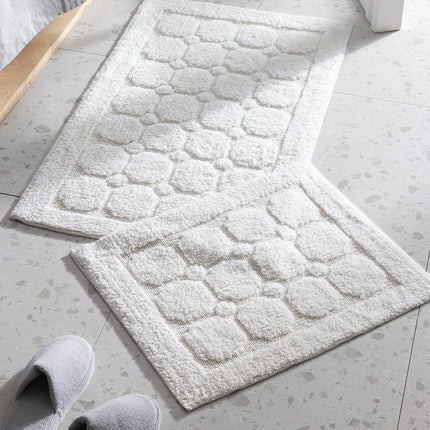 Annabella Ecru Bath Mat Set – Soft 2-Piece Bathroom Rug