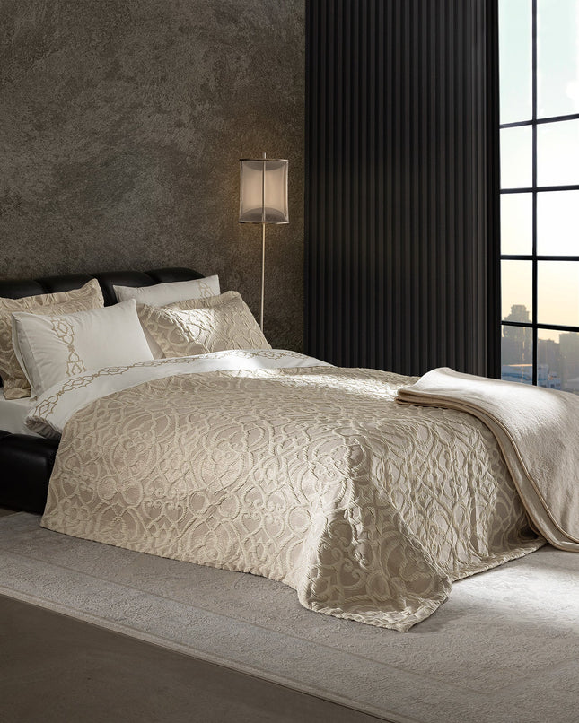 Provins 8 Piece Beige Trousseau Bedding Set
