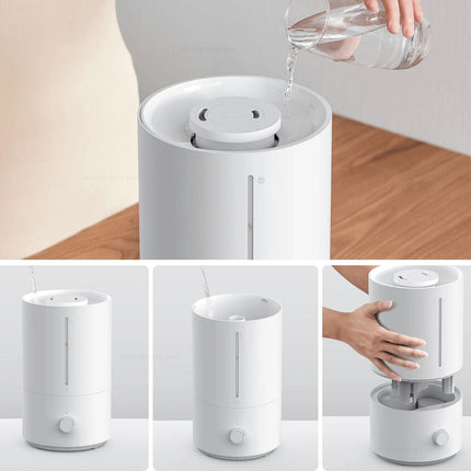مرطب الجو شاومي 2 لايت (Xiaomi Humidifier 2 Lite) - سعة 4 لتر - قوة ضخ 300 مل/ساعة - تقنية مضادة للبكتيريا - أبيض