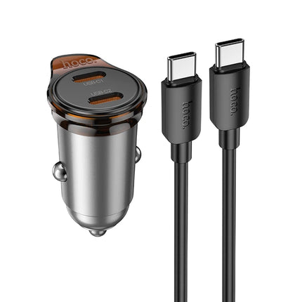 HOCO NZ16B 45W Dual USB-C PD Car Charger with Cable