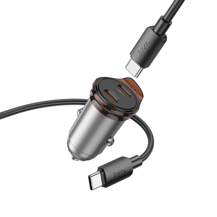 HOCO NZ16B 45W Dual USB-C PD Car Charger with Cable