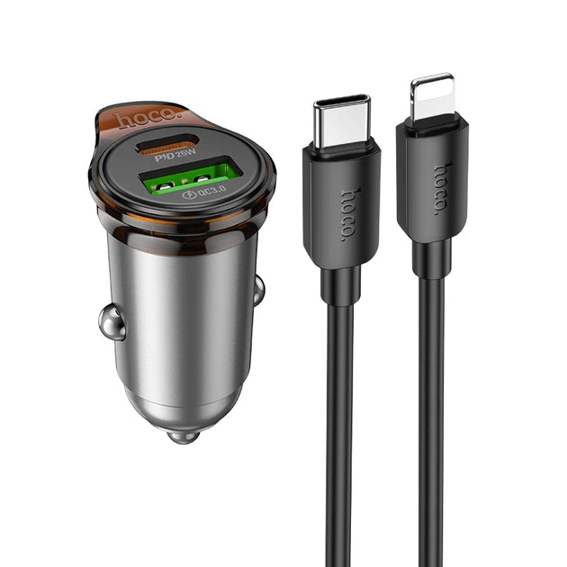 HOCO Rigorous NZ16A 43W Dual Port Car Charger PD25W
