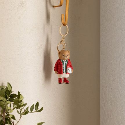 Moulin Bear Keychain – Red & Beige Accessory