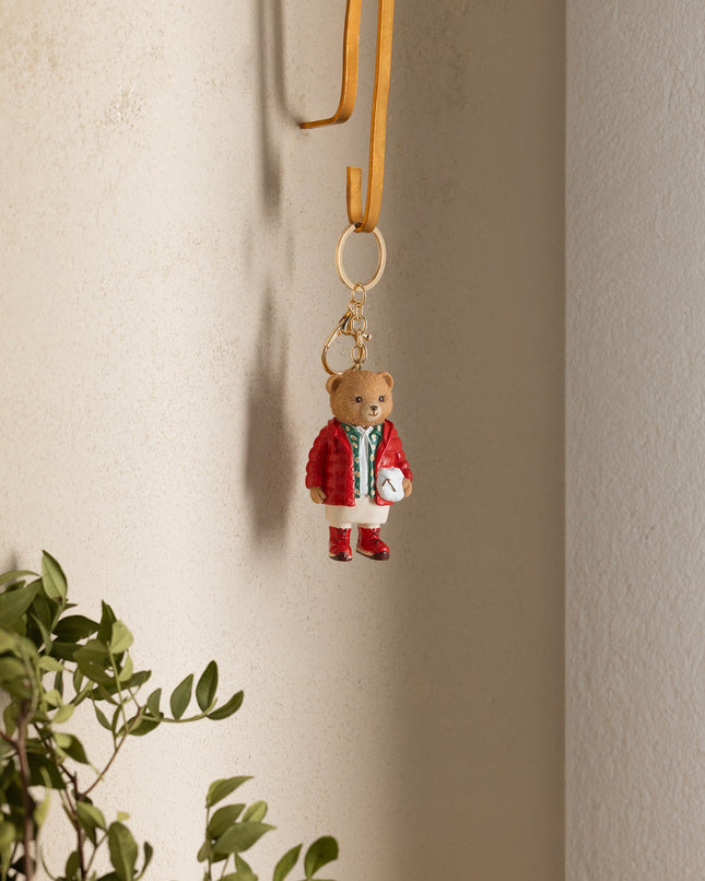 Moulin Bear Keychain – Red & Beige Accessory