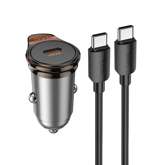 Hoco NZ16 Rigorous 30W USB-C PD Car Charger with Cable