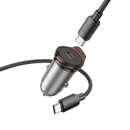 Hoco NZ16 Rigorous 30W USB-C PD Car Charger with Cable