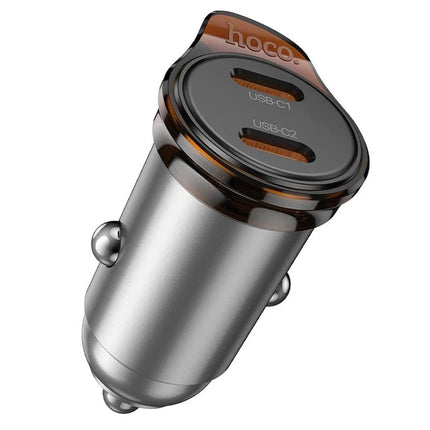 Hoco Rigorous NZ16B Dual USB-C 45W PD Car Charger