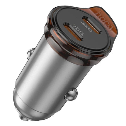 Hoco Rigorous NZ16B Dual USB-C 45W PD Car Charger