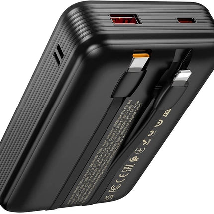 HOCO Q37A 20000mAh Power Bank with Built-In Cables