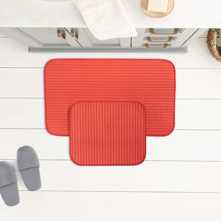 Mathilda Orange Bath Mat Set – 2-Piece Plush Collection