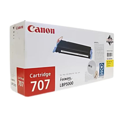 Canon 707 Yellow Genuine Toner Cartridge - Professional Color Laser Printing - High Definition Output - Compatible with i-SENSYS LBP5000 and LBP5100 - Yellow