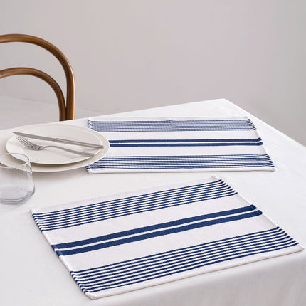 Estelle Two-Piece American Serving Set Navy Beige