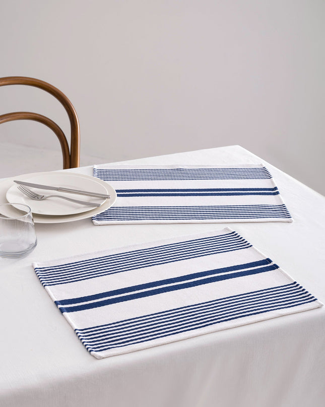 Estelle Two-Piece American Serving Set Navy Beige