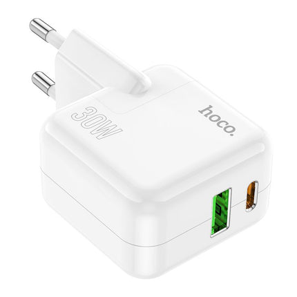 Lucky C111A Dual-Port 30W PD + QC3.0 Fast Charger EU