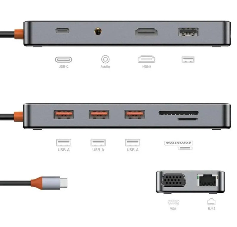 موزع WIWU Cyber 11 في 1 من النوع C موزع WIWU Cyber 11 في 1 من النوع C