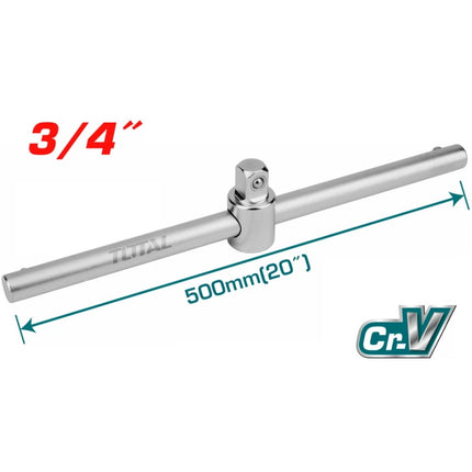 Total THTSTB34201  3/4" Sliding T-Bar Handle – 500mm