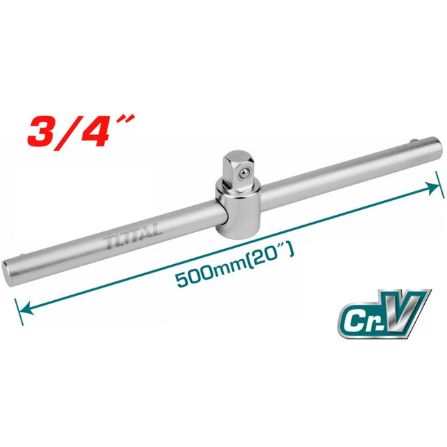 Total THTSTB34201  3/4" Sliding T-Bar Handle – 500mm