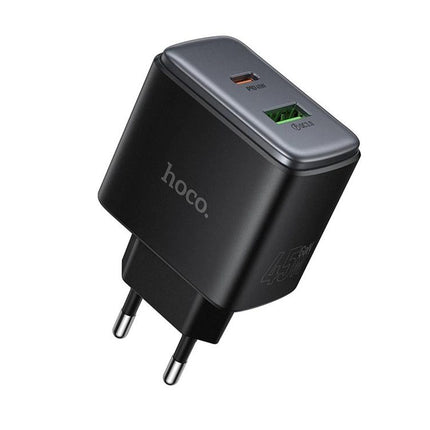 Hoco C158A 45W PD Fast Charger Dual Port EU Plug