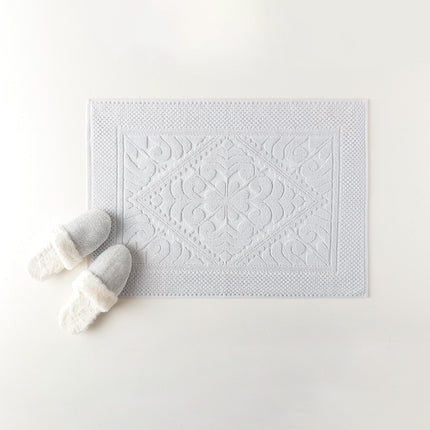 Mathilda Gray Cotton Foot Towel for Bathroom