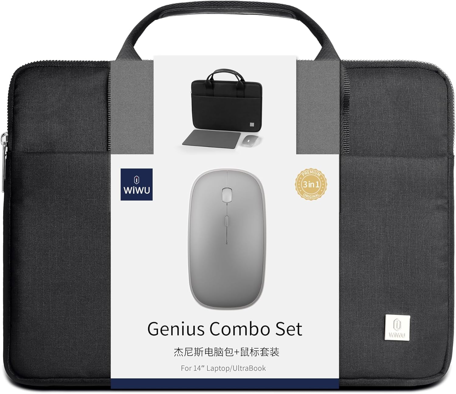 مجموعة حقيبة Genius Combo مع ماوس ولوحة ماوس مقاس 14 بوصة مجموعة حقيبة Genius Combo مع ماوس ولوحة ماوس مقاس 14 بوصة
