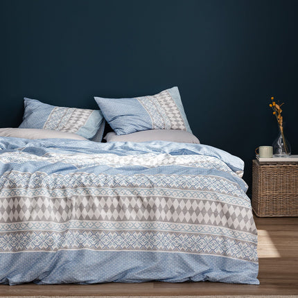 Benoit Single Ranforce Duvet Cover Set Blue