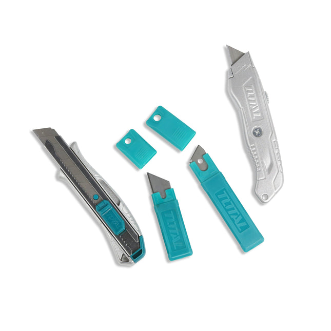 Total THT515226 Utility Knife Set – Standard & Carpet Knife with Blades