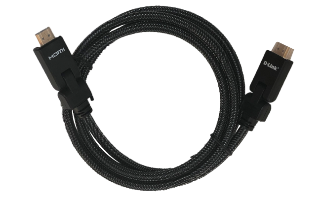كابل HDMI 2.0 من D-Link مع موصل بزاوية 180 درجة - 5 أمتار كابل HDMI 2.0 من D-Link مع موصل بزاوية 180 درجة - 5 أمتار