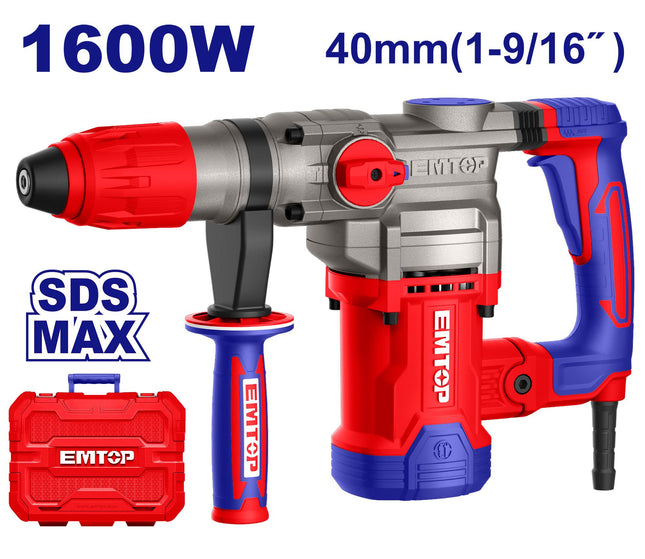EMTOP 1600W 40mm Rotary Hammer