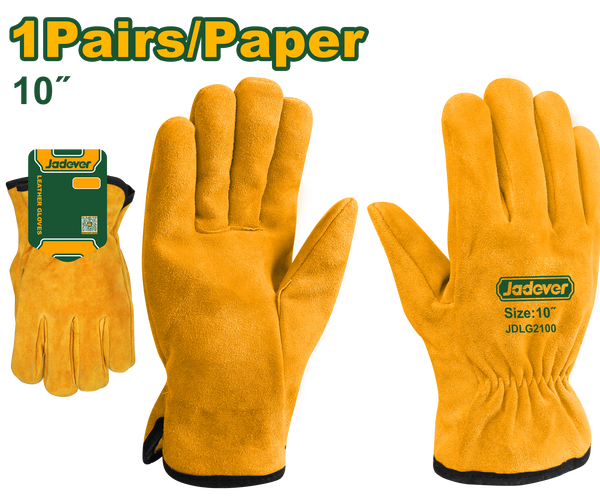 Buy JADEVER JDLG2100 Heavy-Duty Cowhide Leather Gloves – Durable