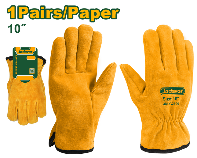 JADEVER Heavy-Duty Cowhide Leather Gloves