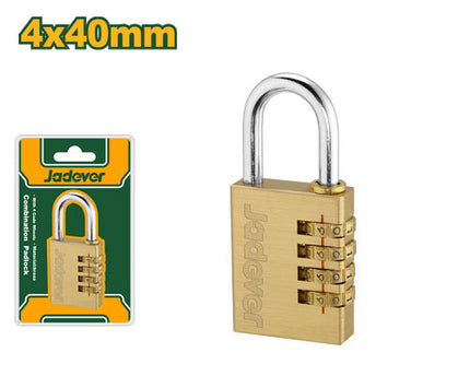 Jadever 3‑Digit Brass Combination Padlock