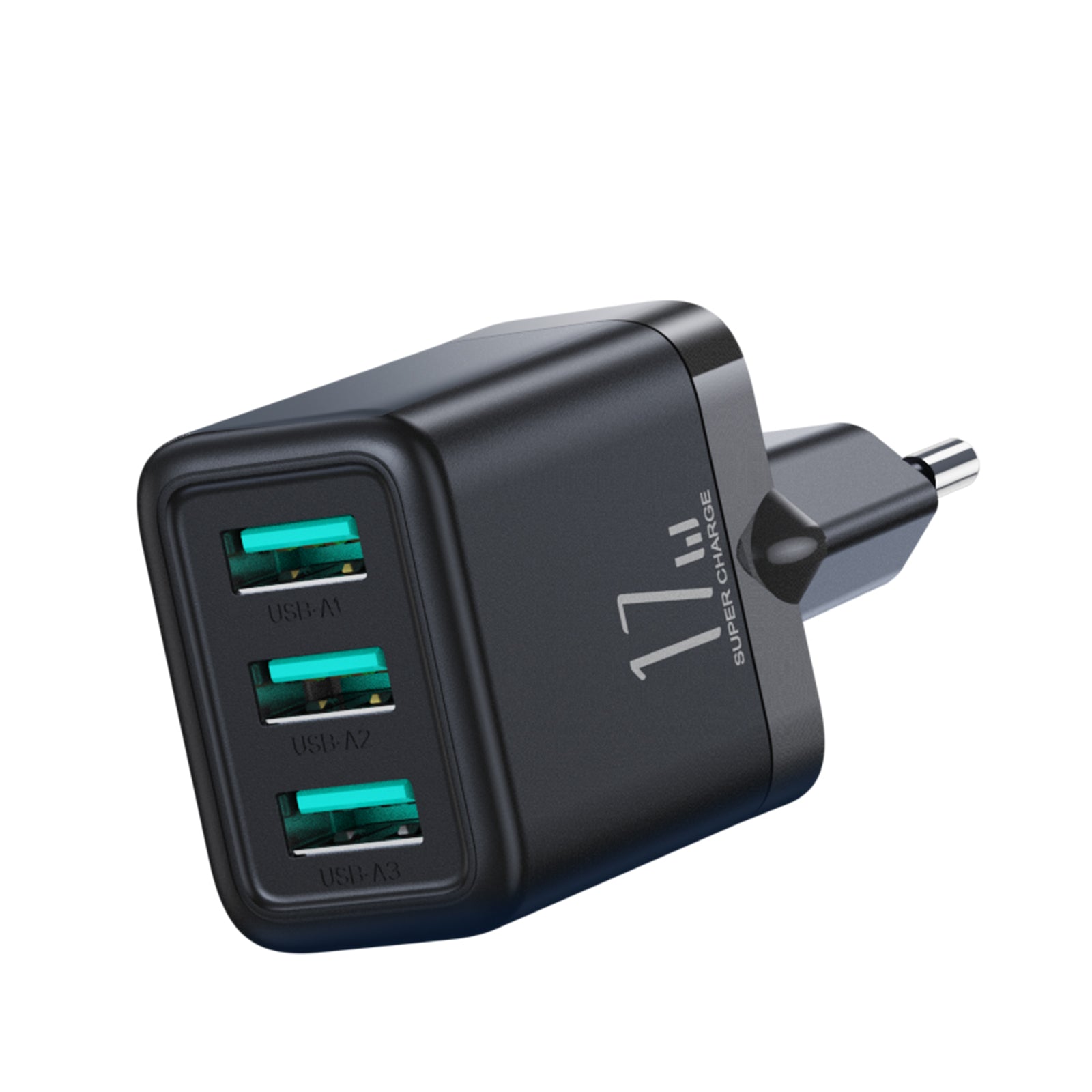 شاحن JR-TCN02 3.4A 3USB - أسود شاحن JR-TCN02 3.4A 3USB - أسود