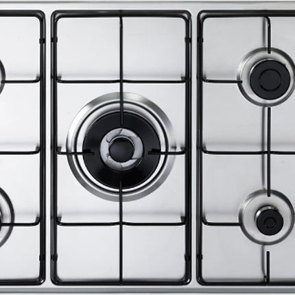 Elba Gas Hob Built-in 5 Burners 90 cm Stainless steel Enameled Pan Support