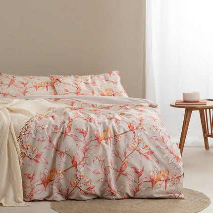 Alix Beige Single Printed Duvet Cover Set