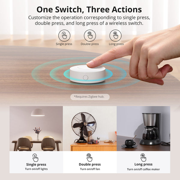 زر تحكم ذكي لاسلكي بتقنية Zigbee زر تحكم ذكي لاسلكي بتقنية Zigbee