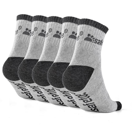 Crew Socks 5-Pack From Safetoe Bamboo Cotton Comfort | W-001-5P