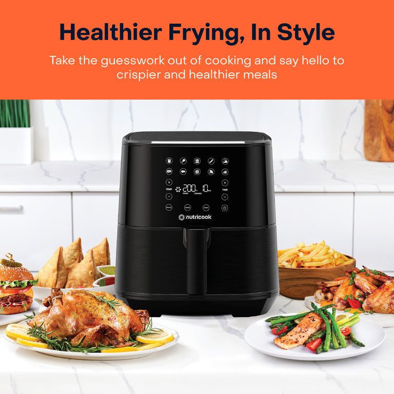 قلاية هوائية NUTRICOOK Air Fryer 2 | سعة 5.5 لتر | تقنية SmartTemp - أسود قلاية هوائية NUTRICOOK Air Fryer 2 | سعة 5.5 لتر | تقنية SmartTemp - أسود