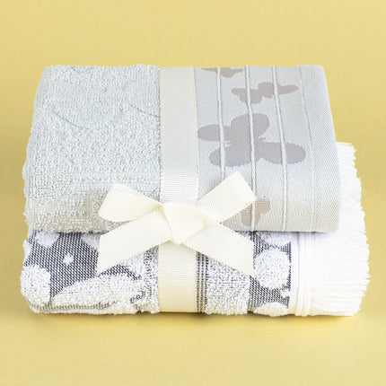 Clodia 2-Piece Navy Blue Face Towel Set - Premium Cotton